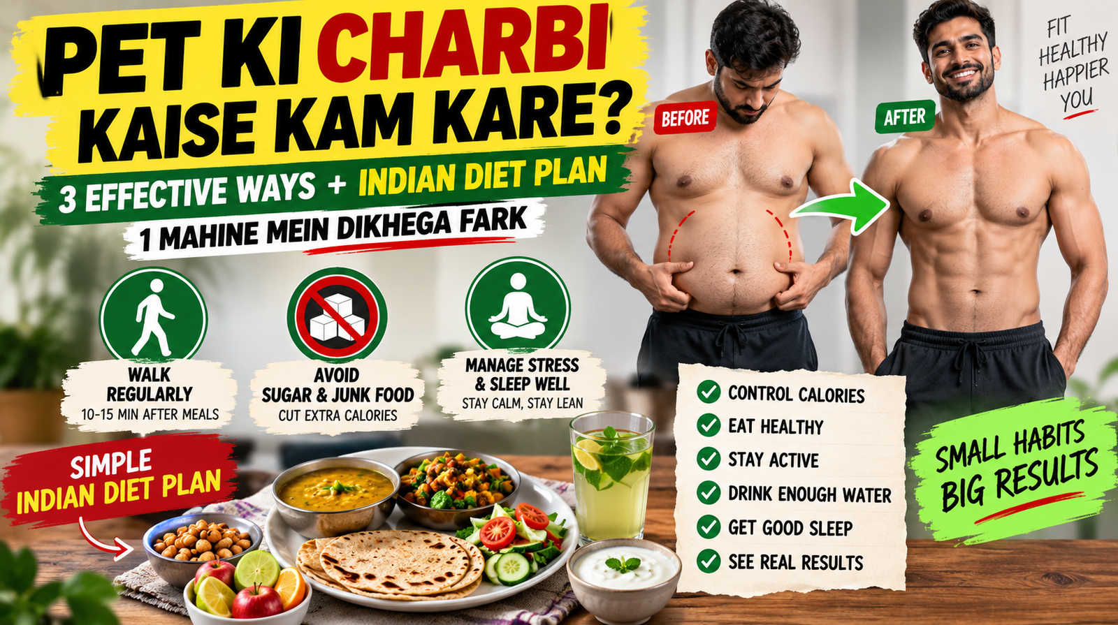 pet ki charbi kaise kam kare